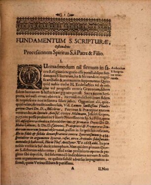 Disputatio inauguralis de processione Spiritus Sancti a Patre et Filio