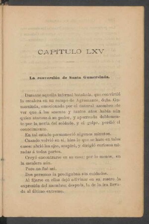 Capítulo LXV - La conversión de Santa Gumersinda.