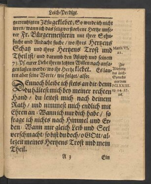 [Zur Ablesung des Leich-Spruchs aus dem Ps. LXXIII. 23. 24. 25. 26.]