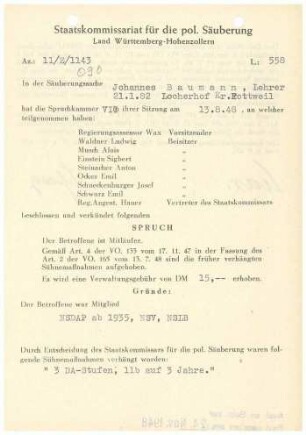 Baumann, Johannes