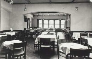Dresden-Bühlau, Bautzner Landstraße 83. Gasthaus "Trompeter". Gastraum