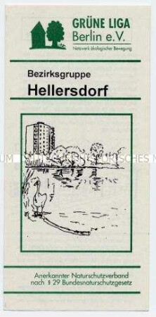Informations- und Werbeprospekt der Bezirksgruppe Hellersdorf der Grünen Liga