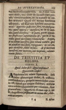 De Tristitia Et Dolore.