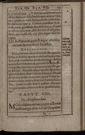 Caput VIII. De Mansuetudine.