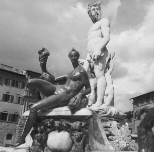 Florenz, Neptunbrunnen (Fontana del Nettuno) auf der Piazza della Signoria