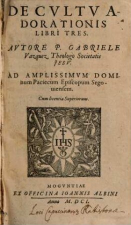 De cultu adorationis : libri tres