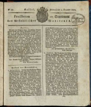 No. 99, Mittwoch den 9. Dezember 1812