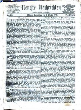 Neueste Nachrichten aus dem Gebiete der Politik. 1873 = Jg. 26, 10 - 12