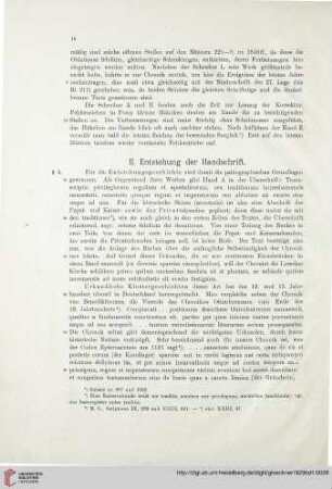 II. Entstehung der Handschrift