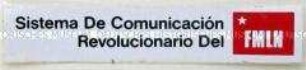 Aufkleber der salvadorianischen Befreiungsbewegung "Farabundo Marti" (FMLN)