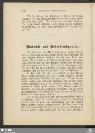 Umdruck- und Ueberdruckpapier