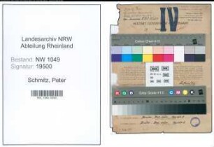 Entnazifizierung Peter Schmitz , geb. 29.03.1892 (Bahnbeamter)