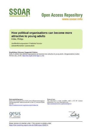 How political organisations can become more attractive to young adults