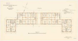 Joachimsthalsches Gymnasium, Templin: Schülerwohngebäude Villa III und IV: Grundriss Obergeschoss 1:100