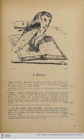 I. Bücher (Nr. 1-334)