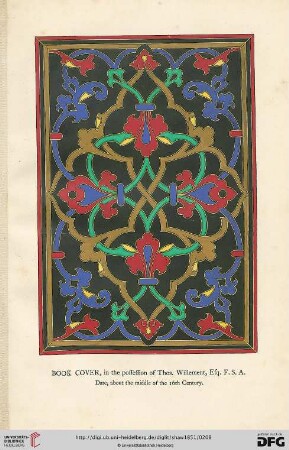 A book cover. In the possession of Thomas Willement, Esq. F.S.A.