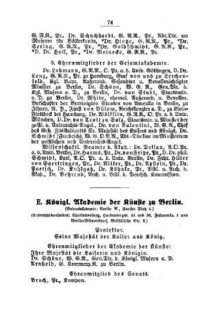 Königl. Akademie der Künste zu Berlin