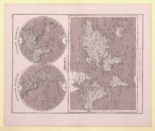 Erdkarte in Mercator's Projection