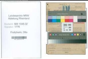 Entnazifizierung Otto Froitzheim , geb. 24.04.1884 (Beamter)
