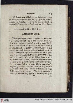 Dreyßigster Brief