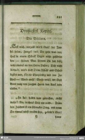 Dreißigstes Kapitel. Die Billets