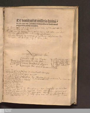 De vanitate et miseria humane vite. liber d[omi]ni Joha[n]nis tritemij abbatis spanhemen[sis] ordinis diui patris benedicti