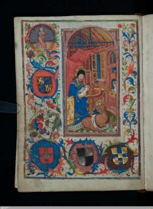Evangelist Lukas und Wappendarstellungen