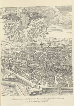Verkleinerter Ausschnitt aus dem Bilde Berlins, gezeichnet 1688