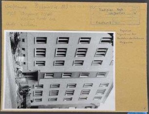 Straßenansicht. Berlin, Weißensee, Pistoriusstraße 110