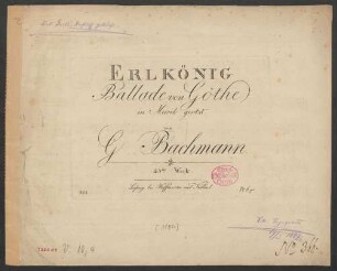 Erlkönig : Ballade von Göthe ; 43tes Werk.