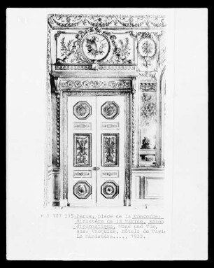 Paris, Ministère de la Marine, Salon diplomatique, Wand und Tür