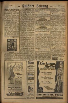 Dritte Ausgabe vom Mittwoch, den 15. Mai 1929.