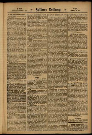 Zweite Ausgabe vom Mittwoch, den 09. Juli 1913.