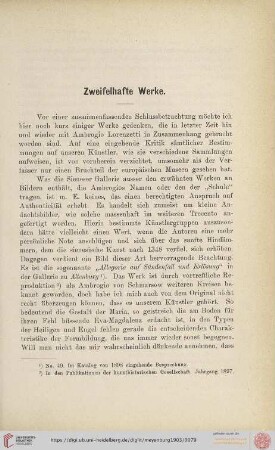Zweifelhafte Werke