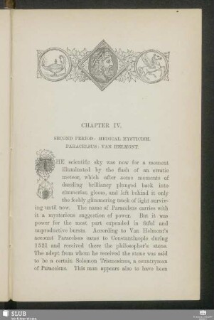 Chapter IV. Second Period: Medical Mysticism. Paracelsus: Van Helmont