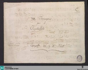 Variations - Don Mus.Ms. 1813 : cemb; C