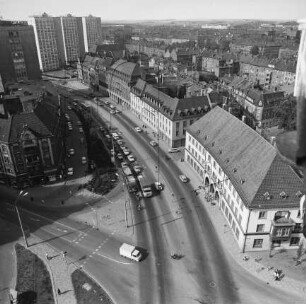 Straßenkreuzung Juri-Gagarin-Ring und Trommsdorffstraße in Erfurt : Blickrichtung Nordosten