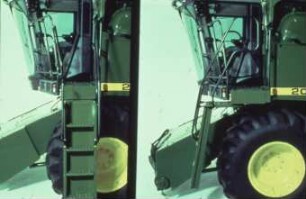 Fotografie: Erntetechnik, Mähdrusch, Mähdrescher selbstfahrend, Kabine, Führerstand