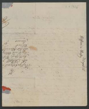 Brief an B. Schott's Söhne : 05.04.1826