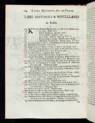 24-28 Libri Historici & Miscellanei in Folio