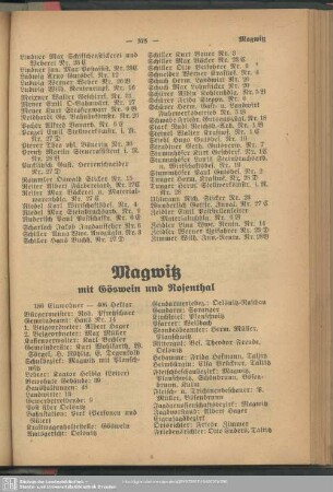 Magwitz mit Göswein und Rosenthal