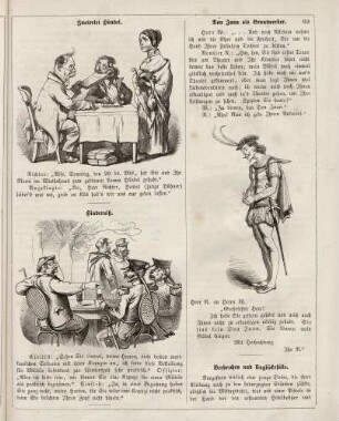 "Zweierlei Händel" "Hinderniß" "Don Juan als Brautwerber"