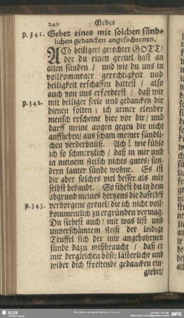 Gebet eines mit solchen sündlichen gedancken angefochtenen
