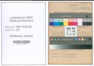 Entnazifizierung Vinzenz Dahlkamp , geb. 27.01.1895 (Beamter)