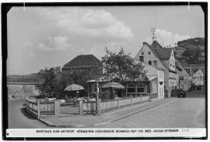 Gasthaus zum Amtshof Königstein, Sächsische Schweiz. Ruf 136. Besitzer Julius Stübner