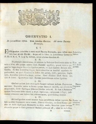 Observatio I - Observatio L