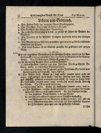 94-98, V. 12 - 13; Lehren und Gebrauch