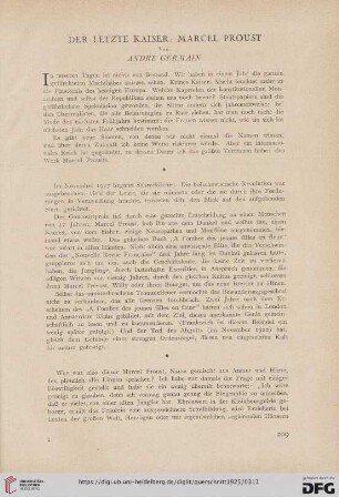 5: Der letzte Kaiser : Marcel Proust