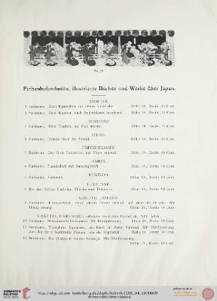 Farbenholzschnitte, illustrierte Bücher und Werke über Japan (Nr. 1-191)