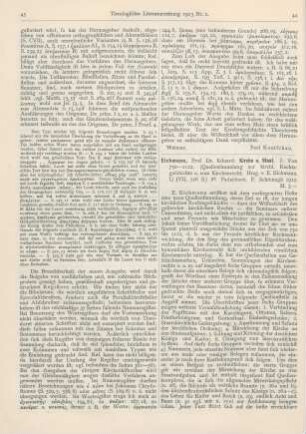 44-45 [Rezension] Eichmann, Eduard, Kirche u. Staat. I: Von 750 - 1122